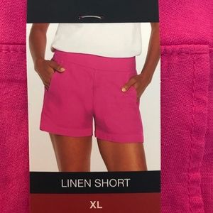 Pink linen shorts GAP